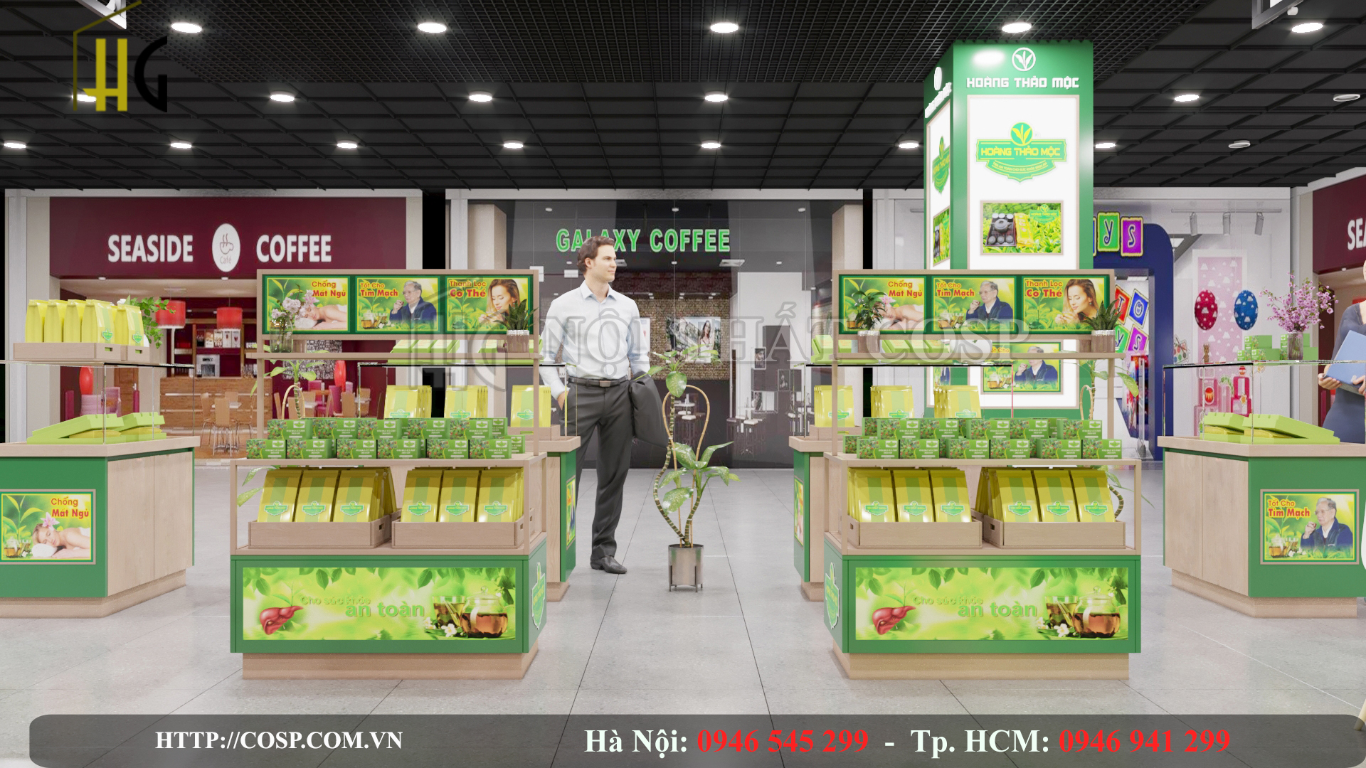 Thiết Kế Kiot Trà Thảo Mộc - Chị Dung - Eco Green - Nguyễn Xiển